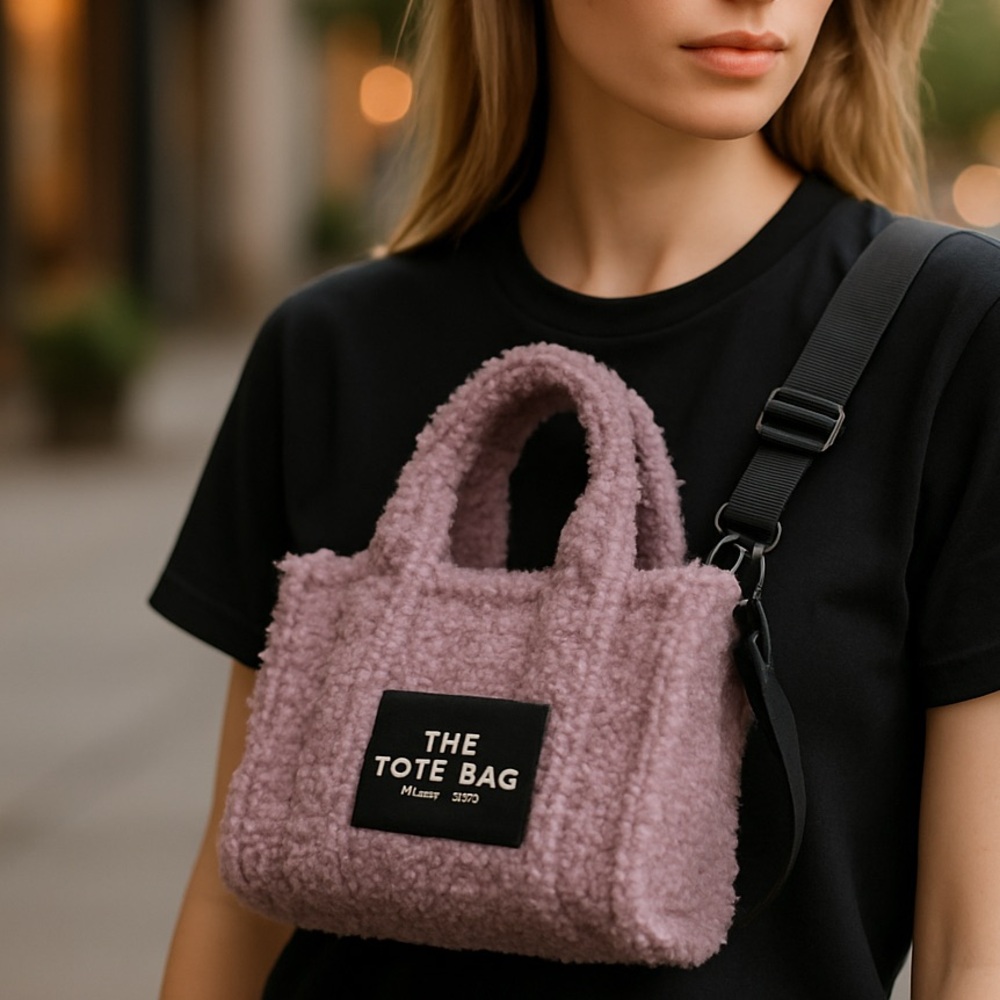 Marc Jacobs Purple Mini Bag Plush Texture
